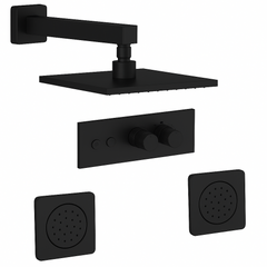 Fortis Shower Kits Lineabox 2 Way Horizontal Square Kit Body Spray - Matte Black