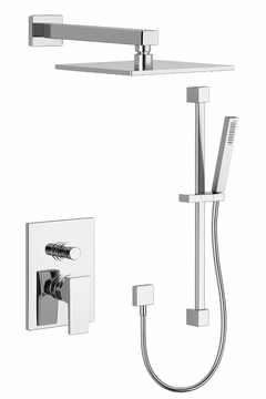 Fortis Shower Kits Scala 2 Way Pressure Balance Square Shower Kit Shower Bar - Polished Chrome
