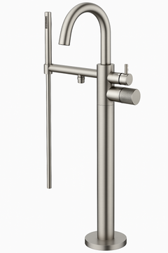 Fortis Agrippina Floor Mounted Tub Filler - Brushed Nickel