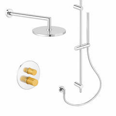 Fortis Shower Kits Agrippina 2 Way Thermostatic Round Shower Kit Shower Bar - Polished Chrome