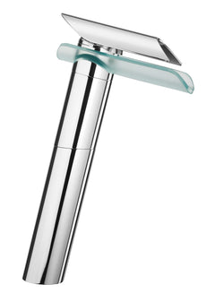 LaToscana Morgana Glass Tall Single Hole Single Handle Bathroom Faucet Polished Chrome - 73CR211VRLL