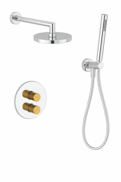 Fortis Shower Kits Agrippina 2 Way Thermostatic Round Shower Kit Hand Held - Polished Chrome