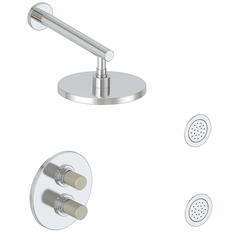 Fortis Shower Kits Agrippina 2 Way Thermostatic Round Shower Kit Body Spray - Polished Chrome