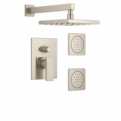 Fortis Shower Kits Vitrina 2 Way Pressure Balance Round Shower Kit Body Spray - Brushed Nickel