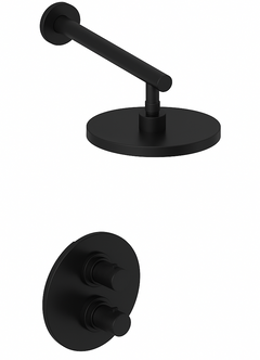 Fortis 1 Way Thermostatic Round Shower Kit_ - Matte Black