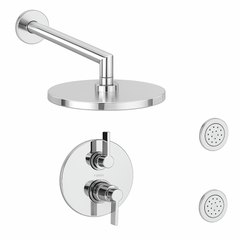 Fortis Shower Kits Brera 2 Way Thermostatic Round Shower Kit Body Spray - Polished Chrome