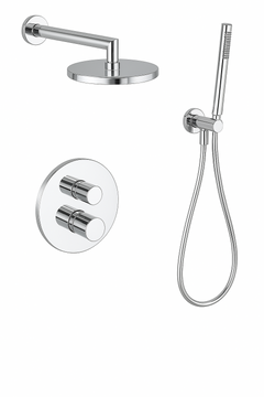 Fortis Shower Kits Agrippina 2 Way Thermostatic Round Shower Kit Hand Held - Polished Chrome