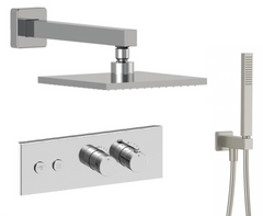 Fortis Shower Kits Lineabox 2 Way Horizontal Square Kit Hand Held - Polished Chrome