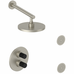 Fortis Shower Kits Agrippina 2 Way Thermostatic Round Shower Kit Body Spray - Brushed Nickel