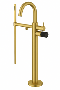 Fortis Agrippina Floor Mounted Tub Filler - Brushed Gold