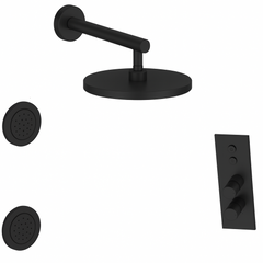 Fortis Shower Kits Lineabox 2 Way Vertical Round Kit Body Spray - Matte Black