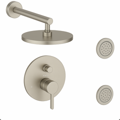Fortis Shower Kits Brera 2 Way Pressure Balance Round Shower Kit Body Spray - Brushed Nickel