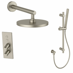 Fortis Shower Kits Lineabox 2 Way Vertical Round Kit Shower Bar - Brushed Nickel