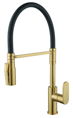 Fortis CLAUDIUS Culinary Kitchen Faucet with Silicone Spout and 2 Spray Modes - Brushed Gold