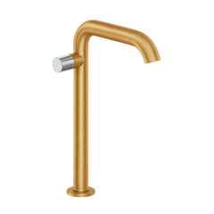 Fortis Agrippina Side Handle Vessel Lav Faucet - Brushed Gold