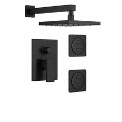 Fortis Shower Kits Vitrina 2 Way Pressure Balance Round Shower Kit Body Spray - Matte Black