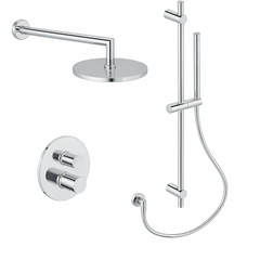 Fortis Shower Kits Agrippina 2 Way Thermostatic Round Shower Kit Shower Bar - Polished Chrome