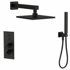 Fortis Shower Kits Lineabox 2 Way Vertical Square Kit Hand Held - Matte Black