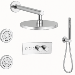 Fortis Shower Kits Lineabox 3 Way Horizontal Round Kit Hand Held Body Spray - Polished Chrome