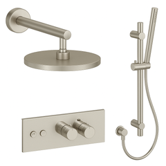 Fortis Shower Kits Lineabox 2 Way Horizontal Round Kit Shower Bar - Brushed Nickel