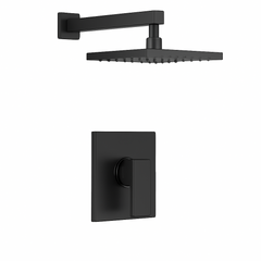 Fortis Shower Kits Vitrina 1 Way Pressure Balance Round Shower Kit - Matte Black