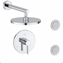 Fortis Shower Kits Brera 2 Way Pressure Balance Round Shower Kit Body Spray - Polished Chrome