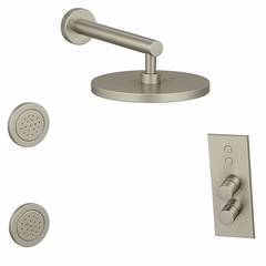 Fortis Shower Kits Lineabox 2 Way Vertical Round Kit Body Spray - Brushed Nickel