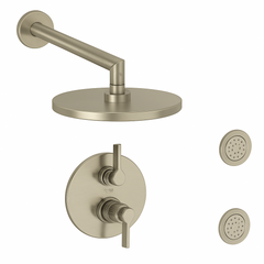 Fortis Shower Kits Brera 2 Way Thermostatic Round Shower Kit Body Spray - Brushed Nickel