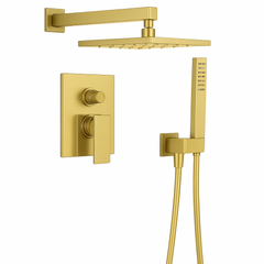 Fortis Shower Kits Vitrina 2 Way Pressure Balance Round Shower Kit Hand Held - Brushed Gold
