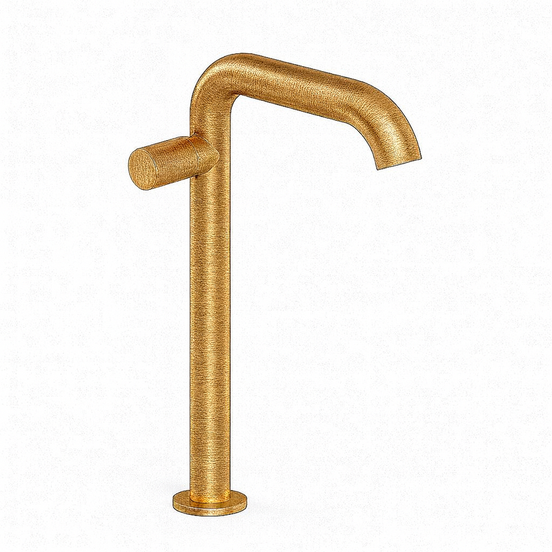Fortis Agrippina Side Handle Vessel Lav Faucet - Brushed Gold