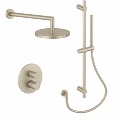 Fortis Shower Kits Agrippina 2 Way Thermostatic Round Shower Kit Shower Bar - Brushed Nickel