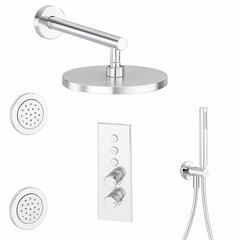 Fortis Shower Kits Lineabox 3 Way Vertical Round Kit Hand Held Body Spray - Polished Chrome