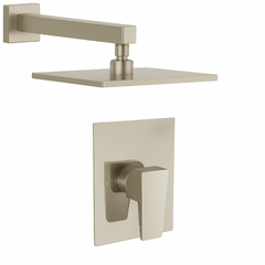 Fortis Shower Kits Abruzzo 1 Way Pressure Balance Square Shower Kit - Brushed Nickel