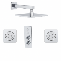 Fortis Shower Kits Lineabox 2 Way Vertical Square Kit Body Spray - Polished Chrome