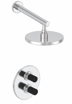 Fortis 1 Way Thermostatic Round Shower Kit_ - Polished Chrome