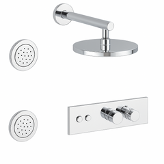 Fortis Shower Kits Lineabox 2 Way Horizontal Round Kit Body Spray - Polished Chrome