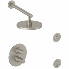 Fortis Shower Kits Agrippina 2 Way Thermostatic Round Shower Kit Body Spray - Brushed Nickel