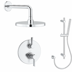 Fortis Shower Kits Brera 2 Way Thermostatic Round Shower Kit Shower Bar - Polished Chrome