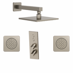 Fortis Shower Kits Lineabox 2 Way Vertical Square Kit Body Spray - Brushed Nickel