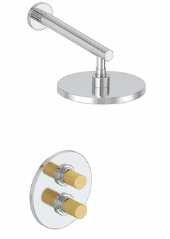 Fortis 1 Way Thermostatic Round Shower Kit_ - Polished Chrome