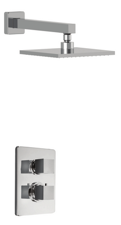 Fortis Shower Kits Vitrina 1 Way Thermostatic Round Shower Kit - Polished Chrome