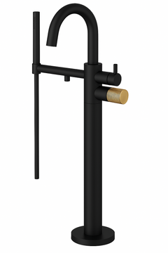 Fortis Agrippina Floor Mounted Tub Filler - Matte Black