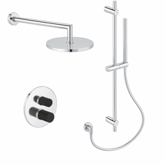 Fortis Shower Kits Agrippina 2 Way Thermostatic Round Shower Kit Shower Bar - Polished Chrome