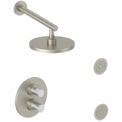 Fortis Shower Kits Agrippina 2 Way Thermostatic Round Shower Kit Body Spray - Brushed Nickel