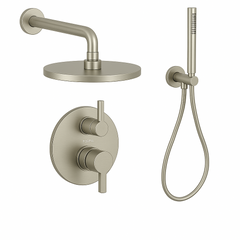 Fortis Shower Kits Brera 2 Way Thermostatic Round Shower Kit Hand Held - Brushed Nickel