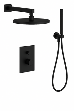 Fortis Shower Kits Lineabox 2 Way Vertical Round Kit Hand Held - Matte Black