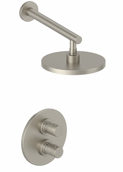 Fortis 1 Way Thermostatic Round Shower Kit_ - Brushed Nickel