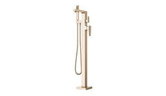 LaToscana Quadro Single Handle Floor Mounted Tub Filler with Hand Held Shower