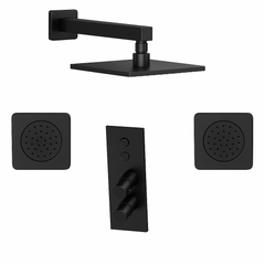 Fortis Shower Kits Lineabox 2 Way Vertical Square Kit Body Spray - Matte Black