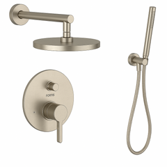 Fortis Shower Kits Brera 2 Way Pressure Balance Round Shower Kit Hand Held - Brushed Nickel